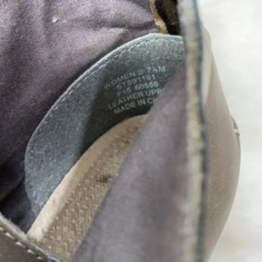 Sperry Women's Harlow Burnished Leather Wedge Bootie Size 7.5M Color GRAPHITE